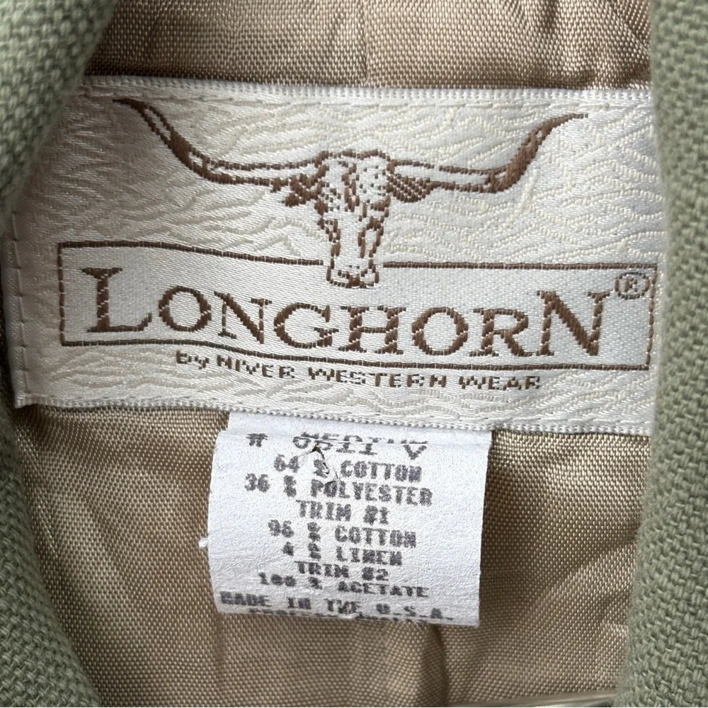 Vintage Longhorn Western Wear Vest - Picture 2 of 5